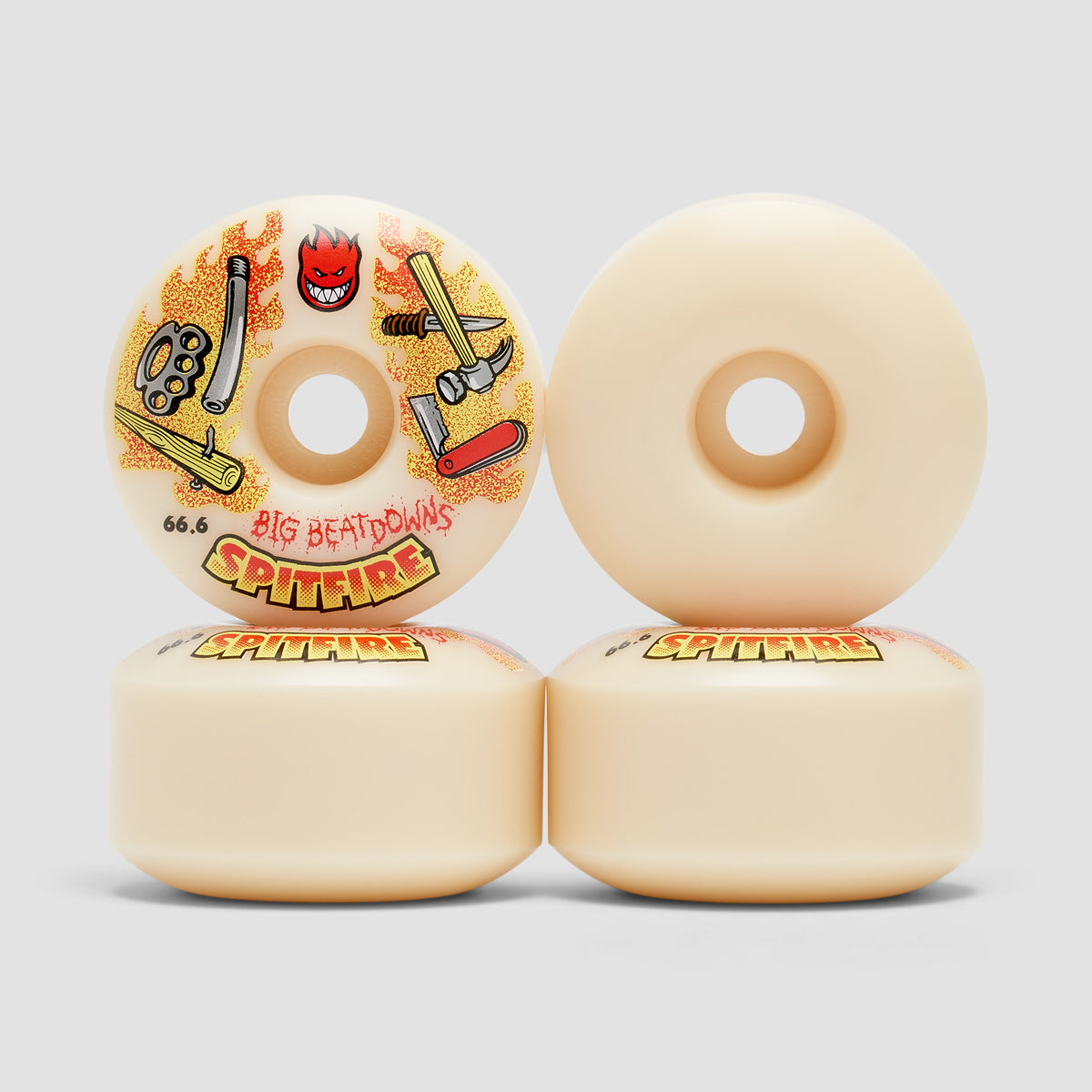 Spitfire Formula Four Big Beatdowns Classic 99DU Wheels Natural 66.6mm