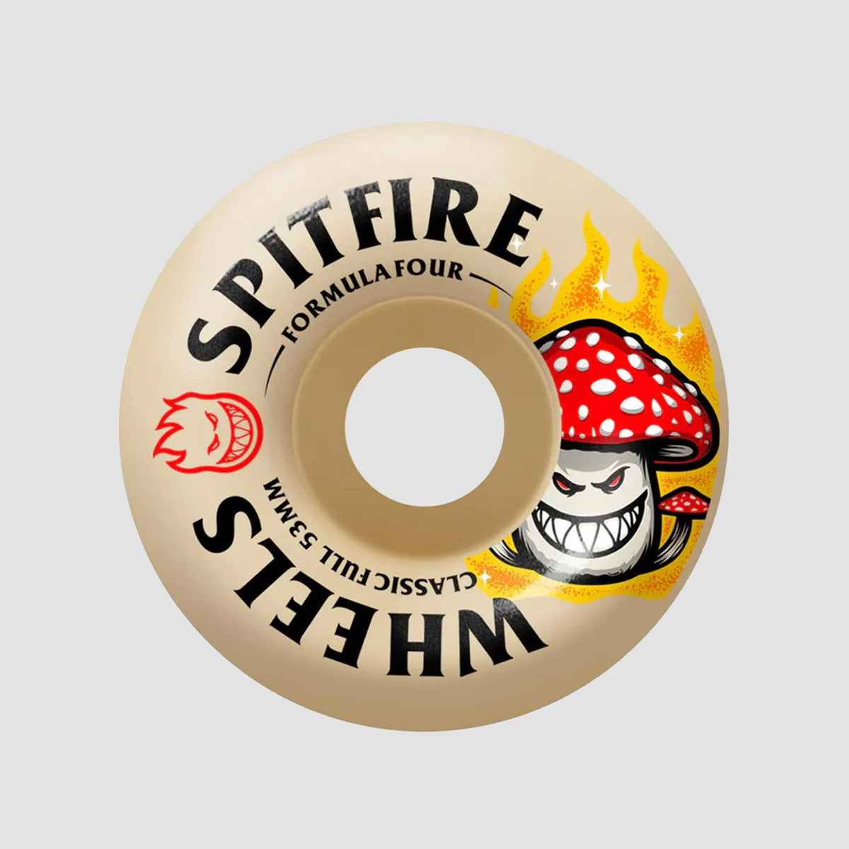 Spitfire Formula Four Shroom Bighead Classic Full 99A Skateboard Wheels Natural 53mm