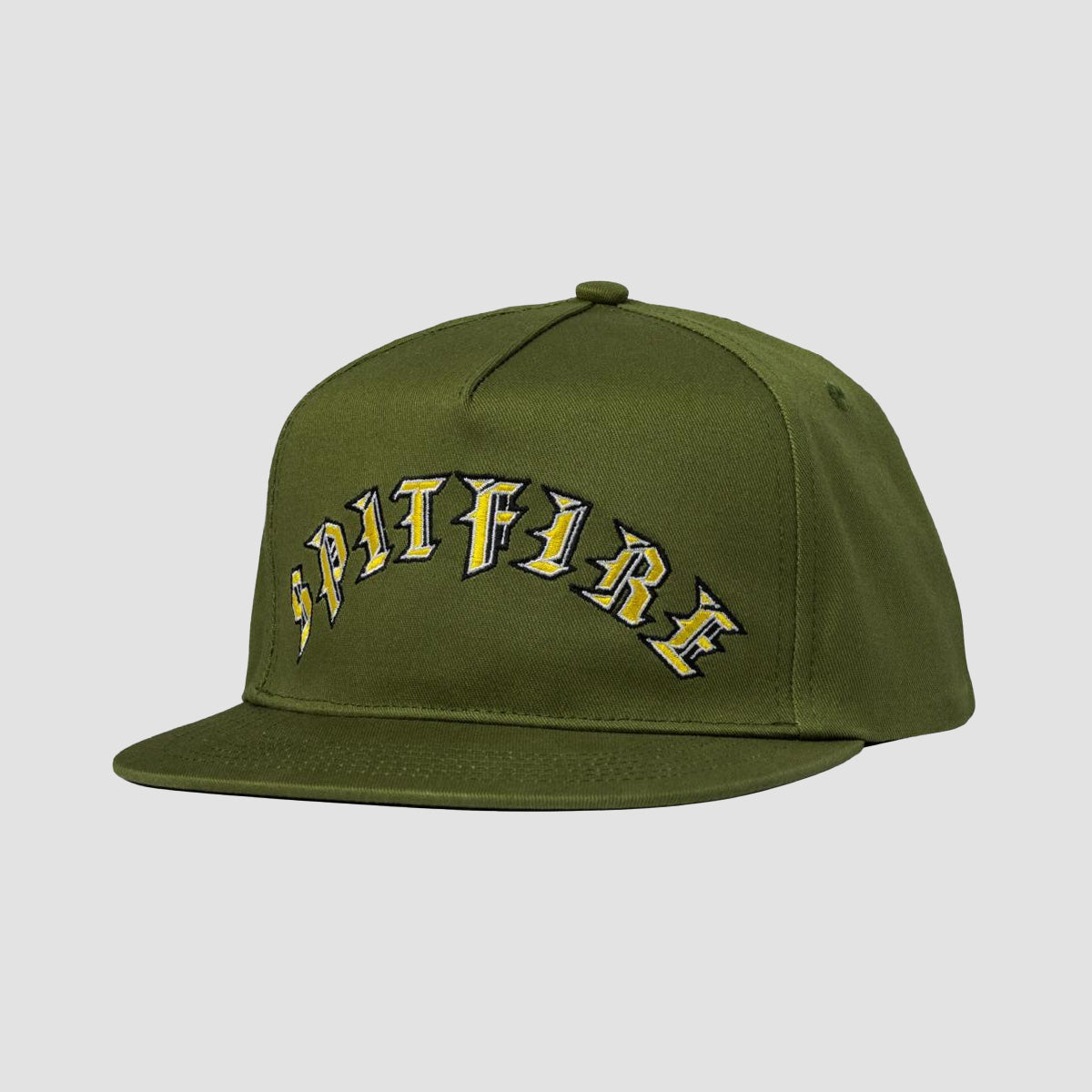 Spitfire Old E Arch Snapback Cap Olive/Gold