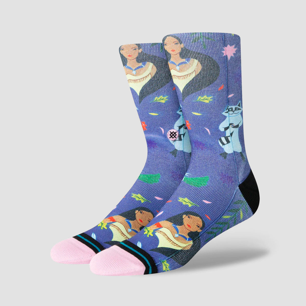 Stance Disney X Estee Preda Pocahontas By Estee Crew Socks Lilac Ice