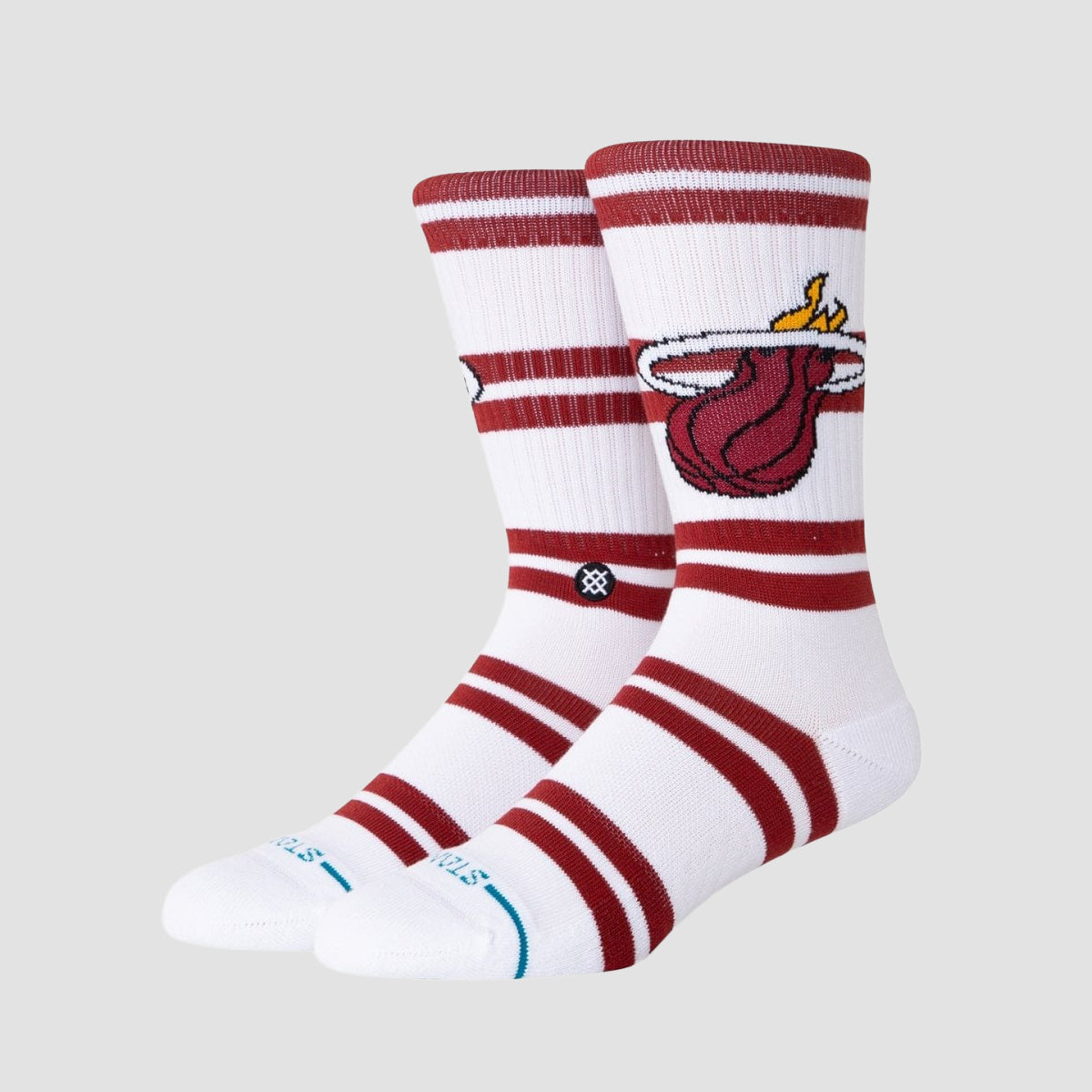 Stance NBA Prep Miami Heat Crew Socks Red