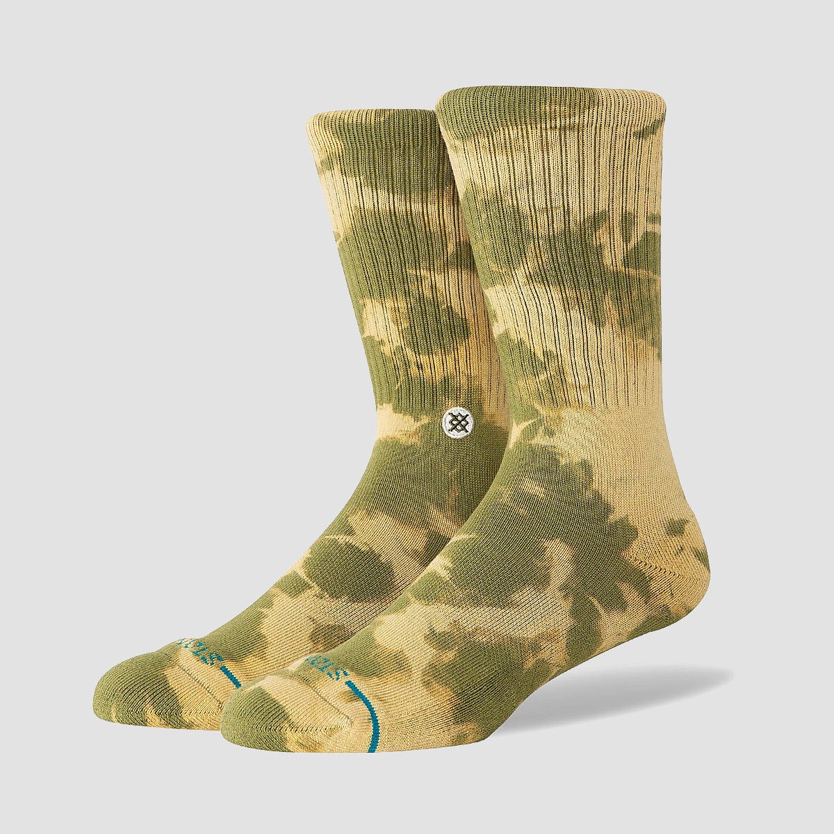 Stance Spotty Dye Crew Socks Olive