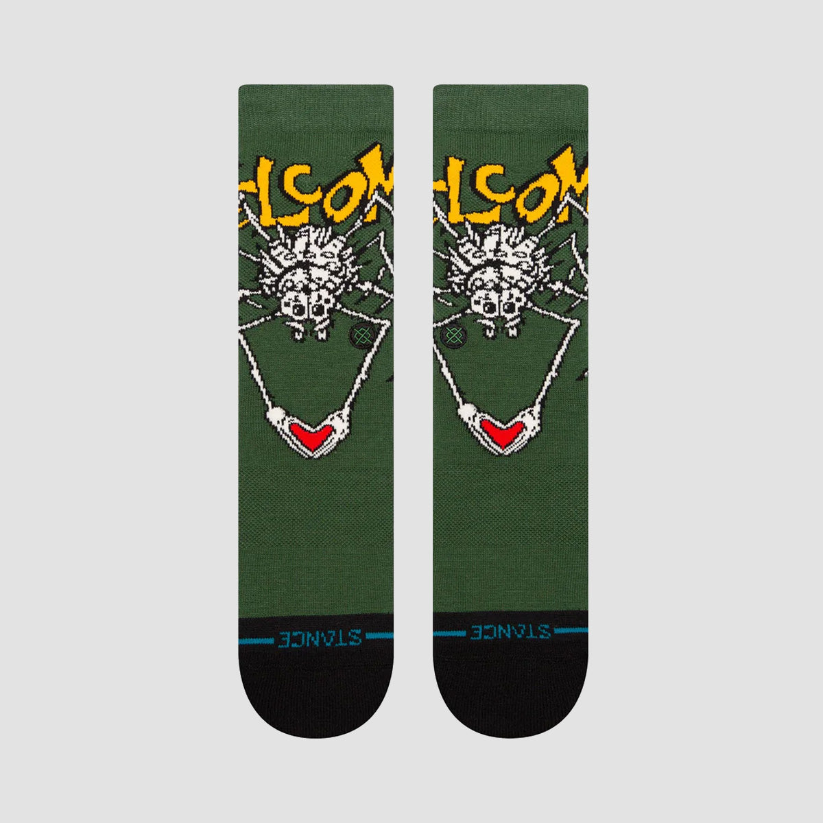 Stance X Welcome Wilbur Crew Socks Green