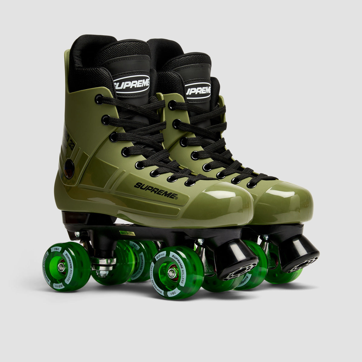 Supreme Turbo 33 Nylon Quad Skates Army Green/Green