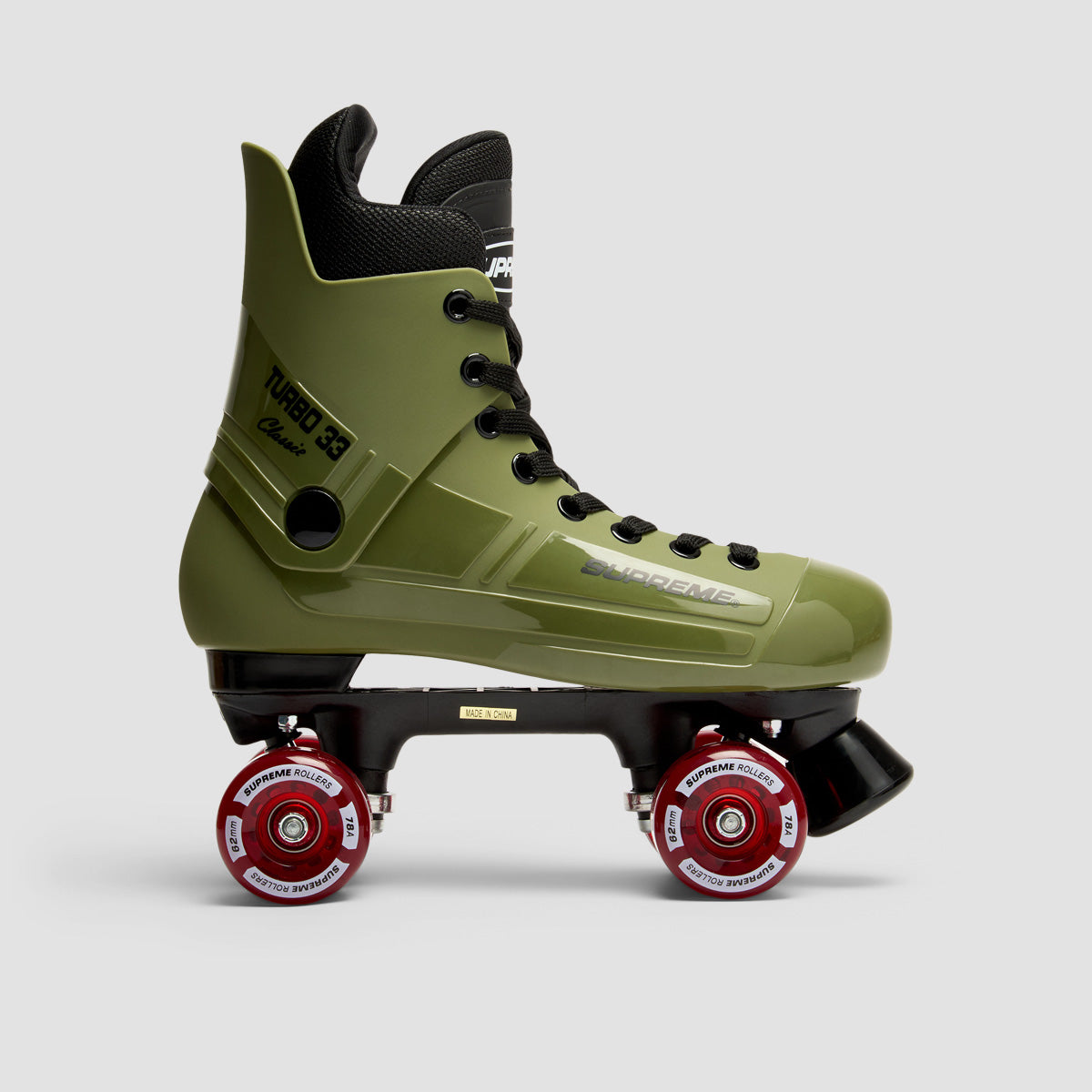 Supreme Turbo 33 Nylon Quad Skates Army Green/Red