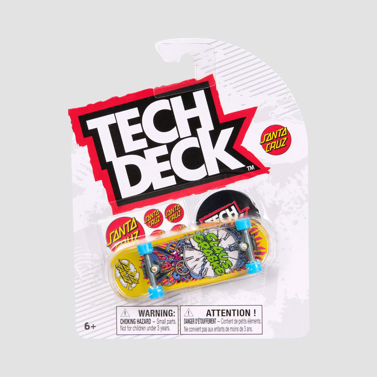 Tech Deck 96mm Shape N'SK8 Fingerboard Santa Cruz Grabke Exploding Clo