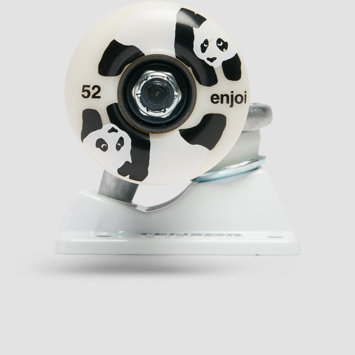 Tensor X Enjoi Double Panda 5.25 Skateboard Trucks & Wheel Combo Raw/White - 8"