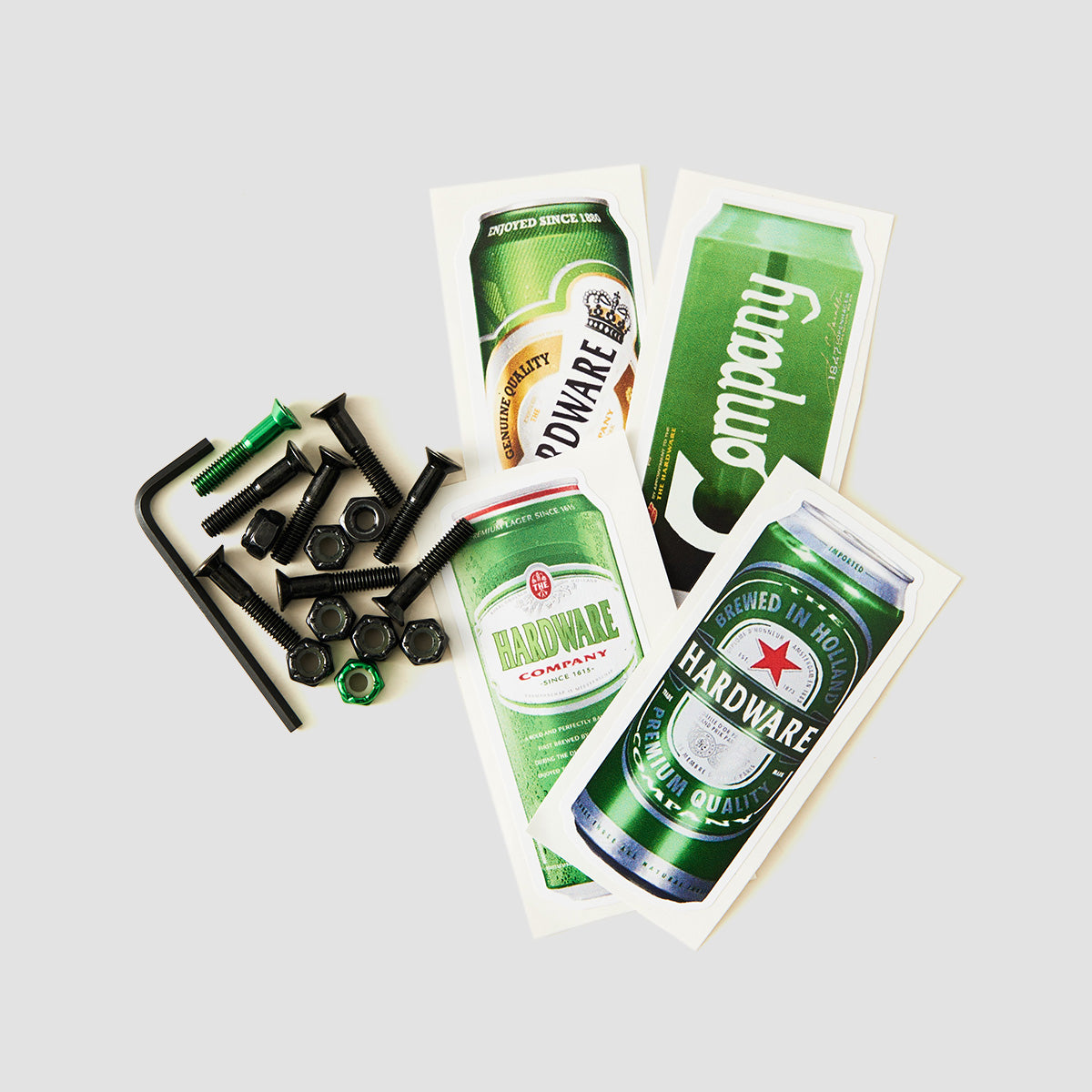 The Hardware Company THC Green Sesh Allen Truck Bolts Black/Green 1"