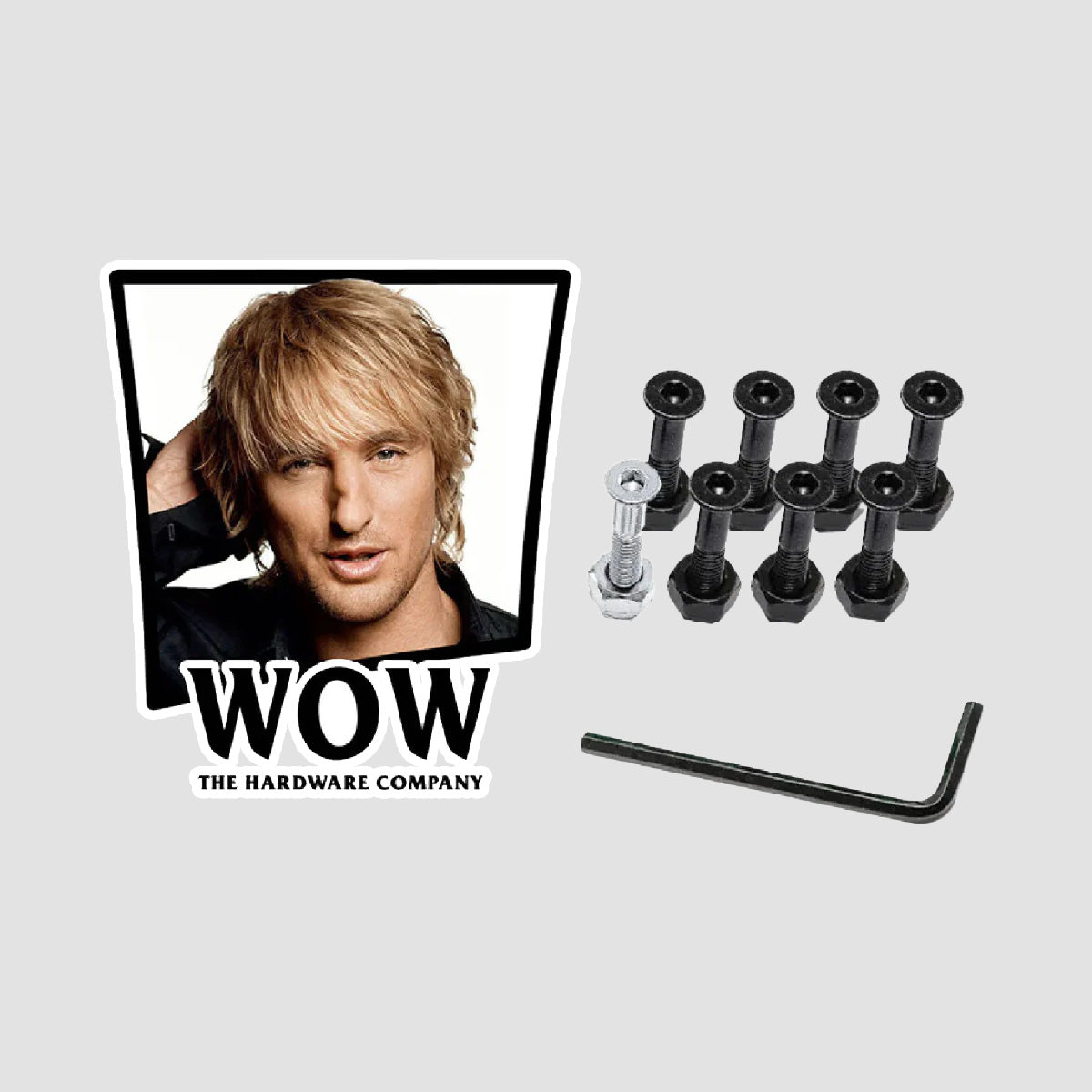 The Hardware Company THC Owen Wilson WOW Allen Truck Bolts Black/Silver 1"