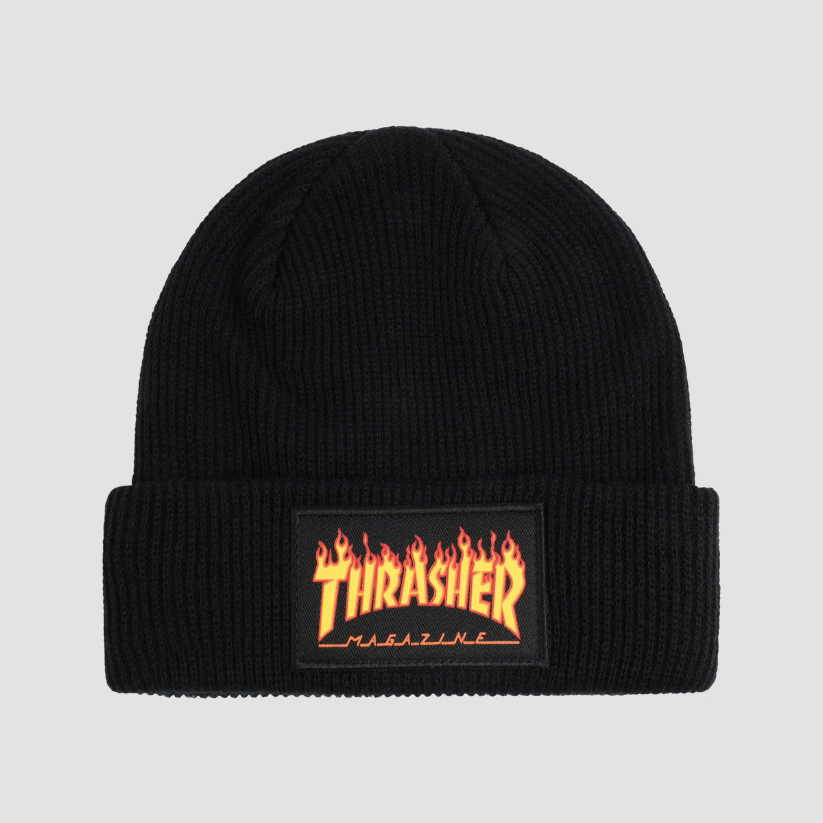 Thrasher Flame Patch Beanie Black