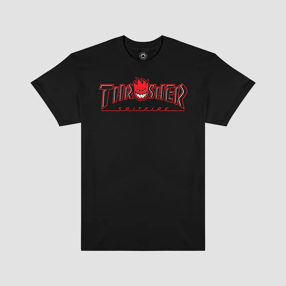 Thrasher X Spitfire Big Head Outline T-Shirt Black