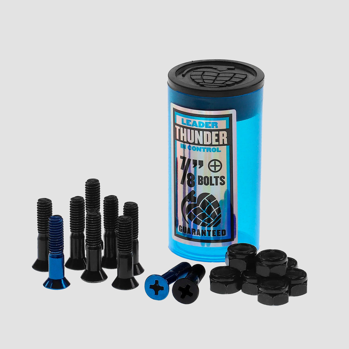 Thunder Phillips Truck Bolts Black/Blue 7/8"