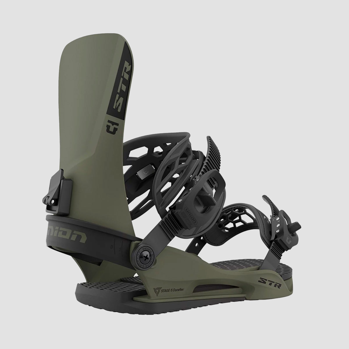 Union STR 2024 Snowboard Bindings Dark Green