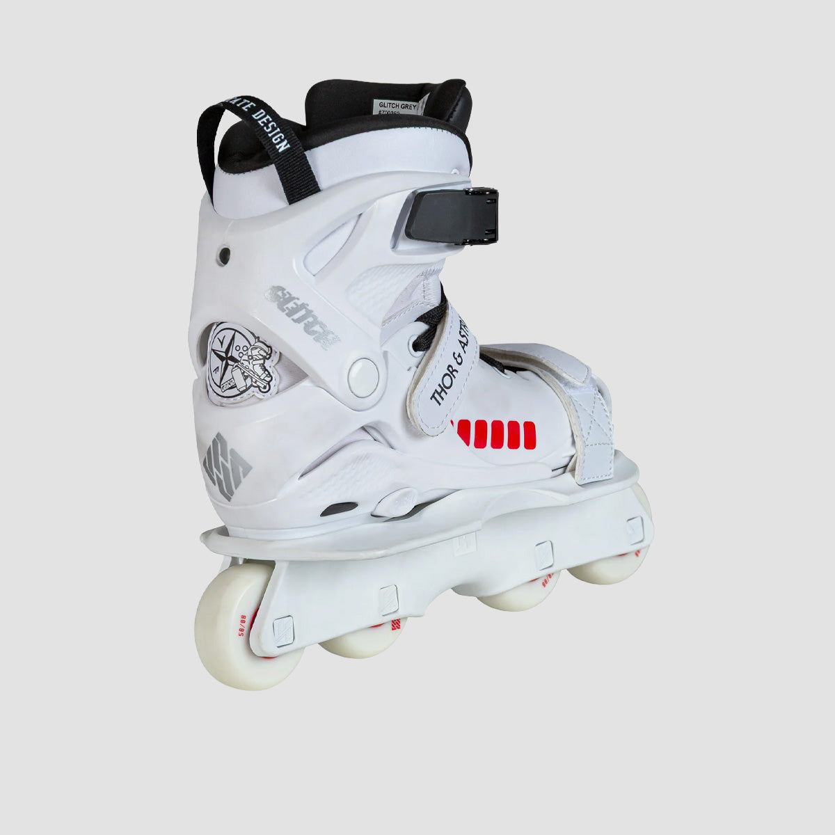 USD Glitch Vikings on Skates Adjustable Aggressive Inline Skates White - Kids