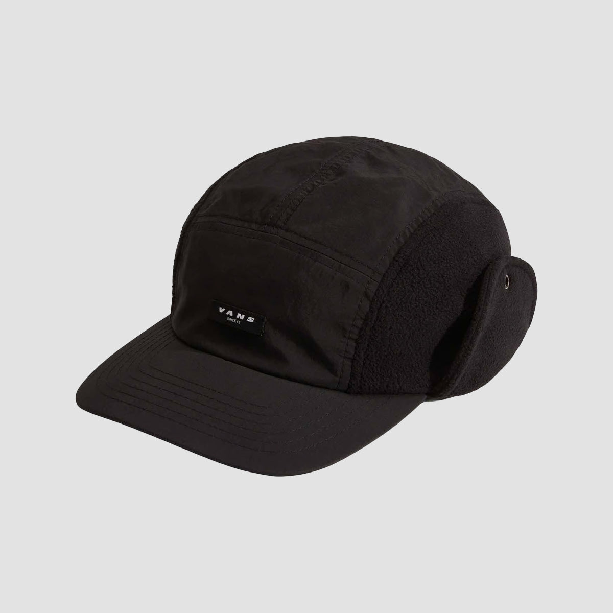 Vans 66 Earflap Tall Camper Cap Black