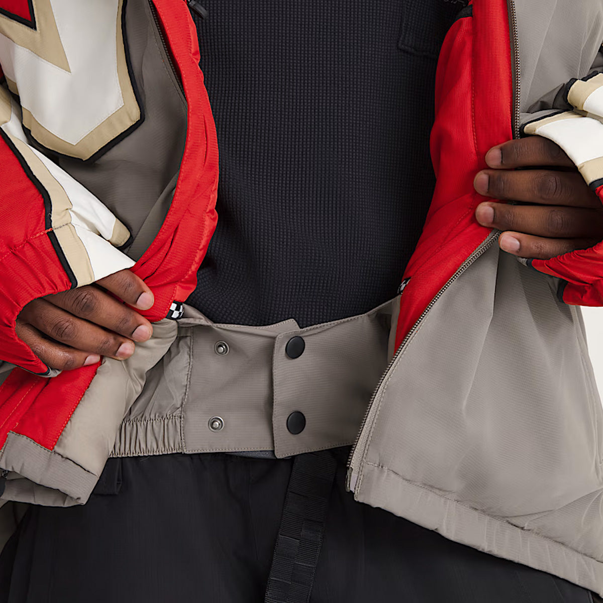 Vans 90s Bigblock Hooded Puffer Snow Jacket Racing Red