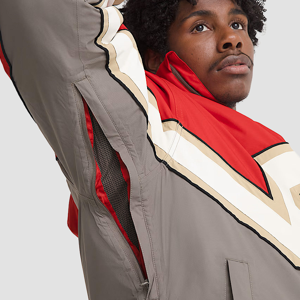 Vans 90s Bigblock Hooded Puffer Snow Jacket Racing Red