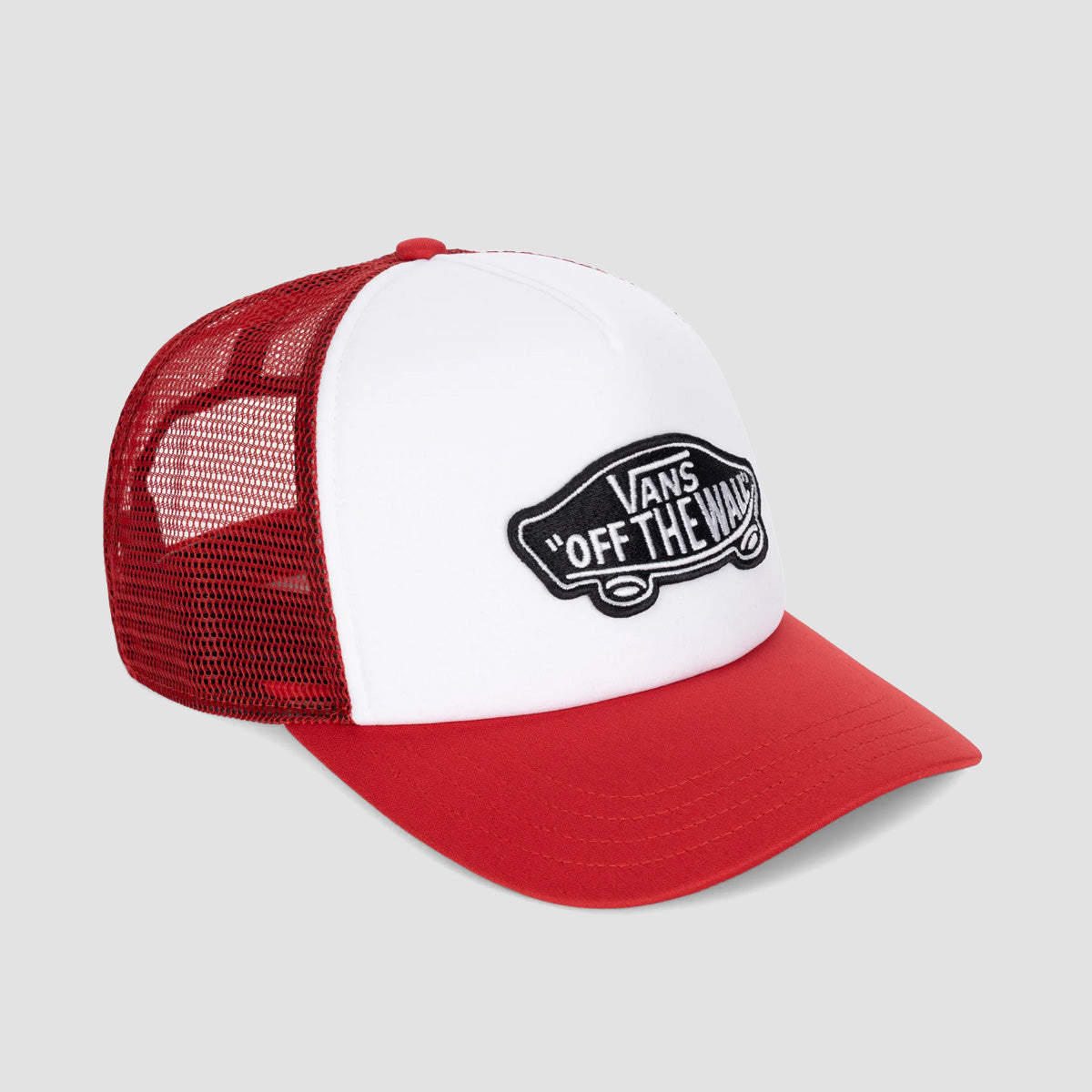 Vans Classic Patch Curved Bill Trucker Cap Racing Red