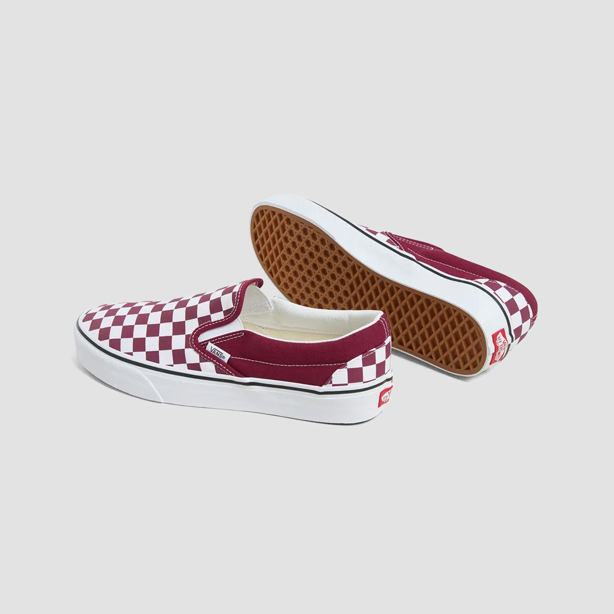 Vans Classic Slip-On Shoes - Colour Theory Checkerboard Rhododendron