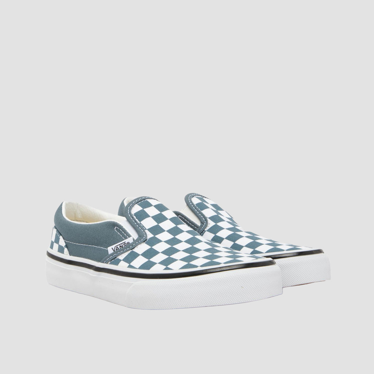 Vans Classic Slip-On Shoes - Colour Theory Checkerboard Stormy Weather - Kids
