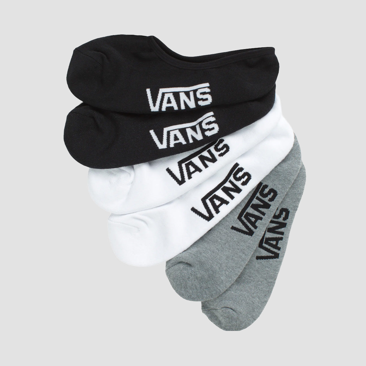 Vans Classic Super No Show Socks ROX Black Assorted