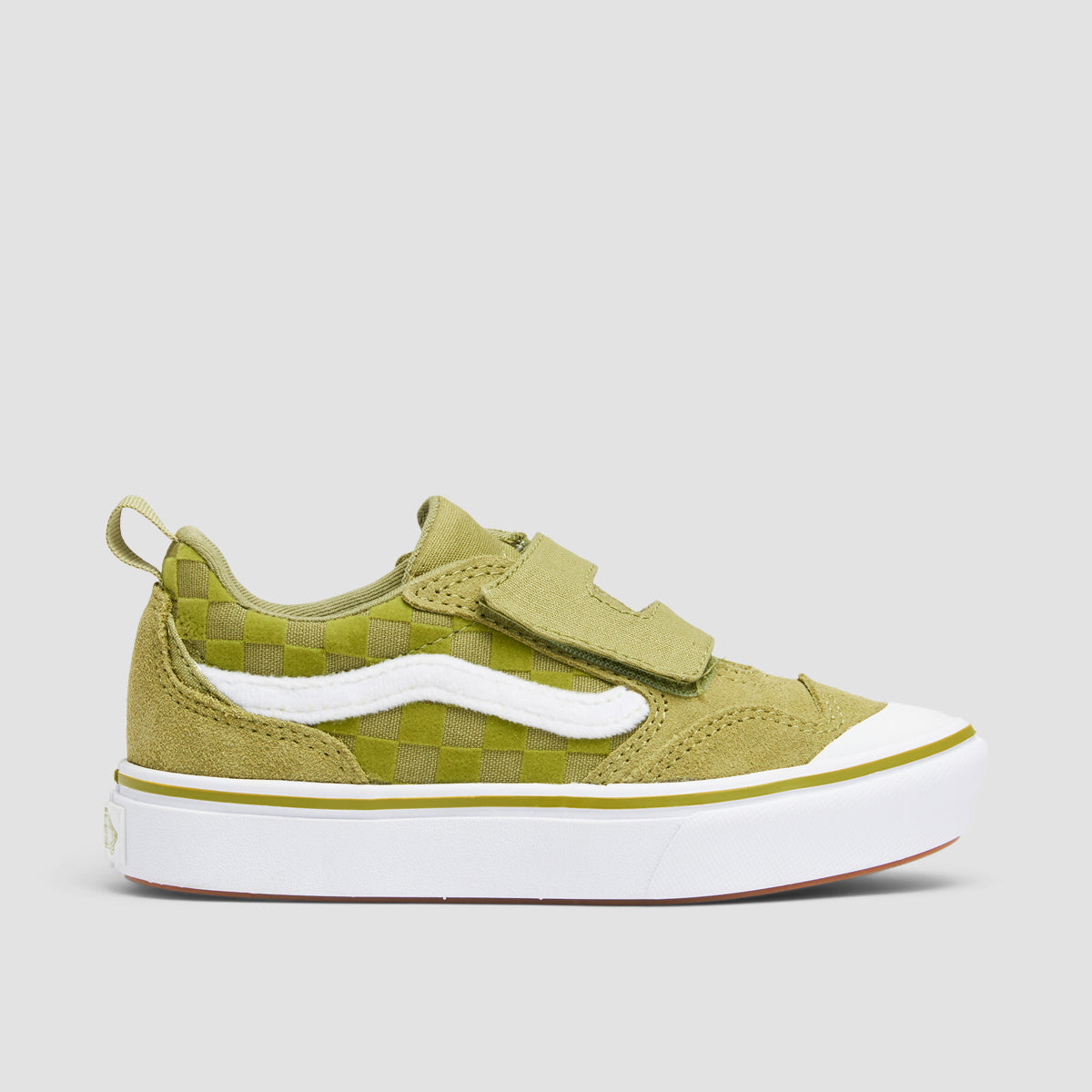 Vans ComfyCush New Skool V Shoes - Safe Space Olive - Kids