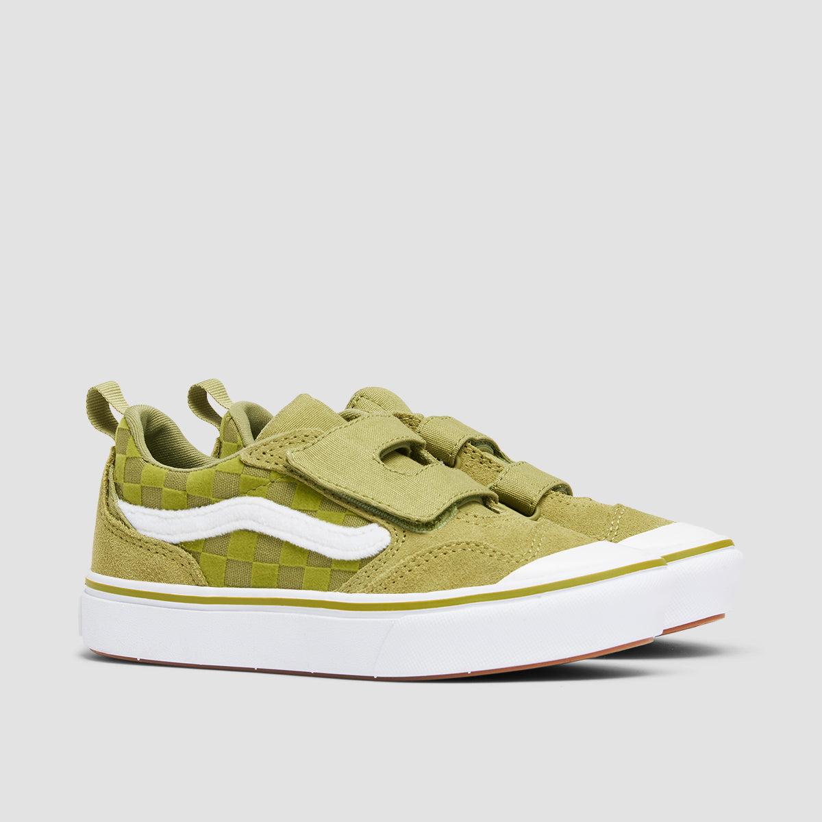 Vans ComfyCush New Skool V Shoes - Safe Space Olive - Kids