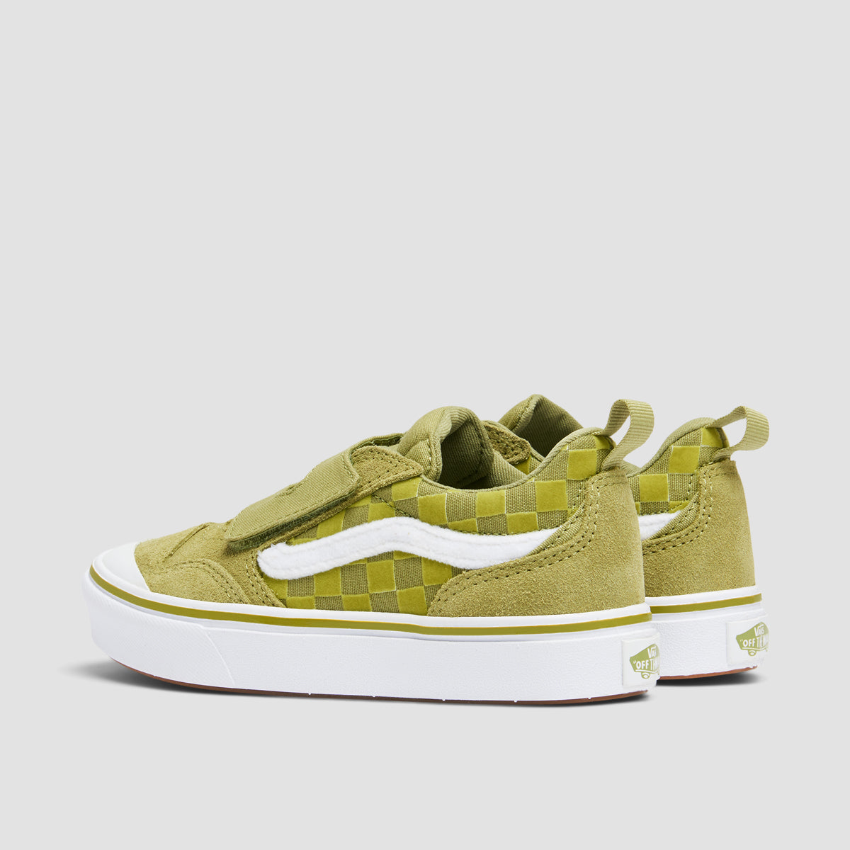 Vans ComfyCush New Skool V Shoes - Safe Space Olive - Kids