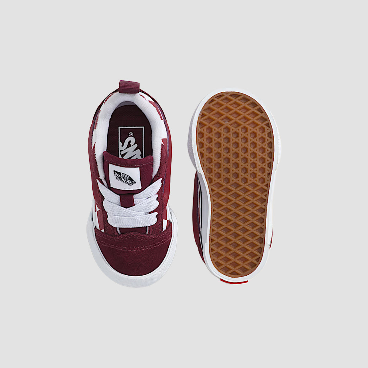 Vans Knu Skool Elastic Lace Shoes - 2-Tone Bordeaux - Kids