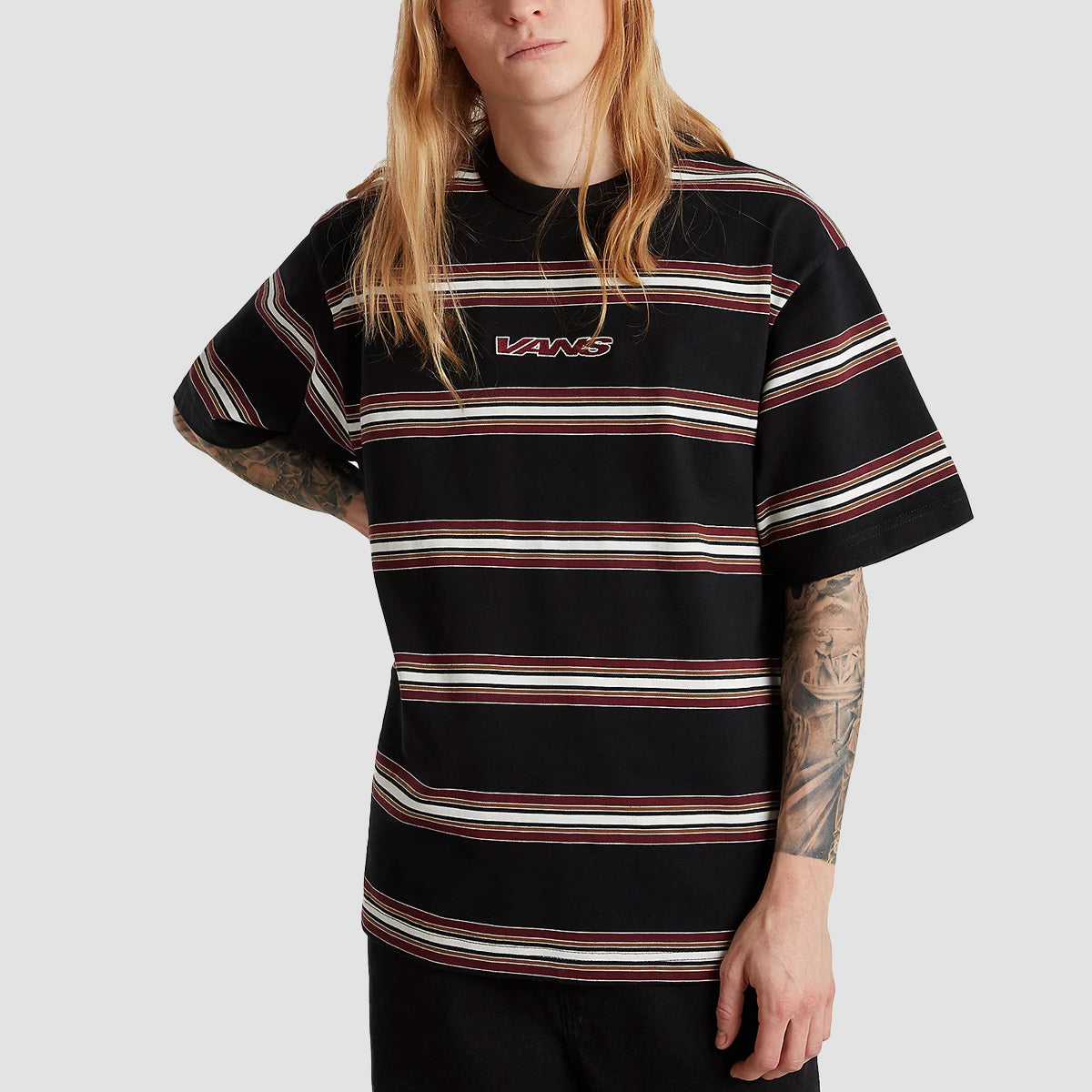 Vans Mesa Stripe T Shirt Black