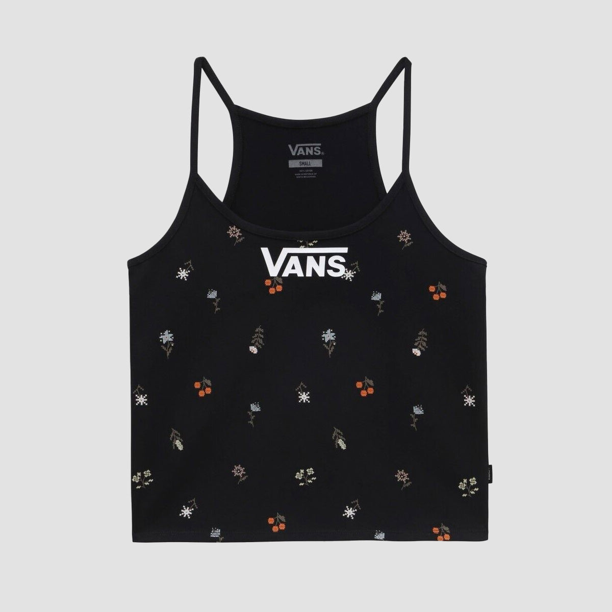 Vans Micro Ditsy Halter Tank Top Black - Womens