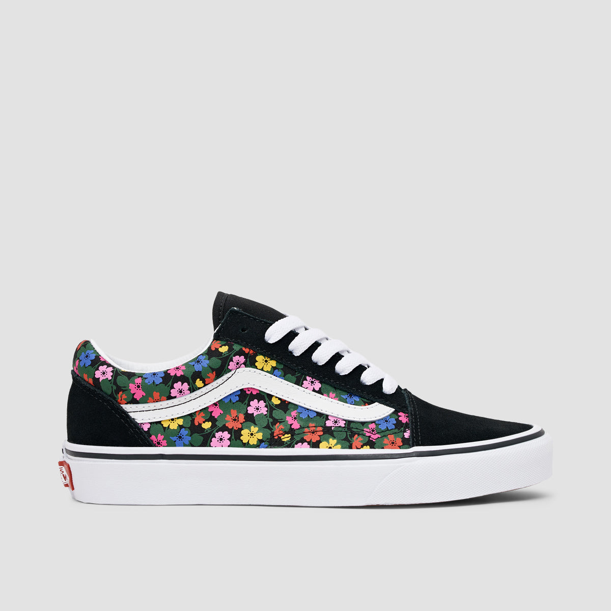 Vans Old Skool Shoes Floral Black/White Womens
