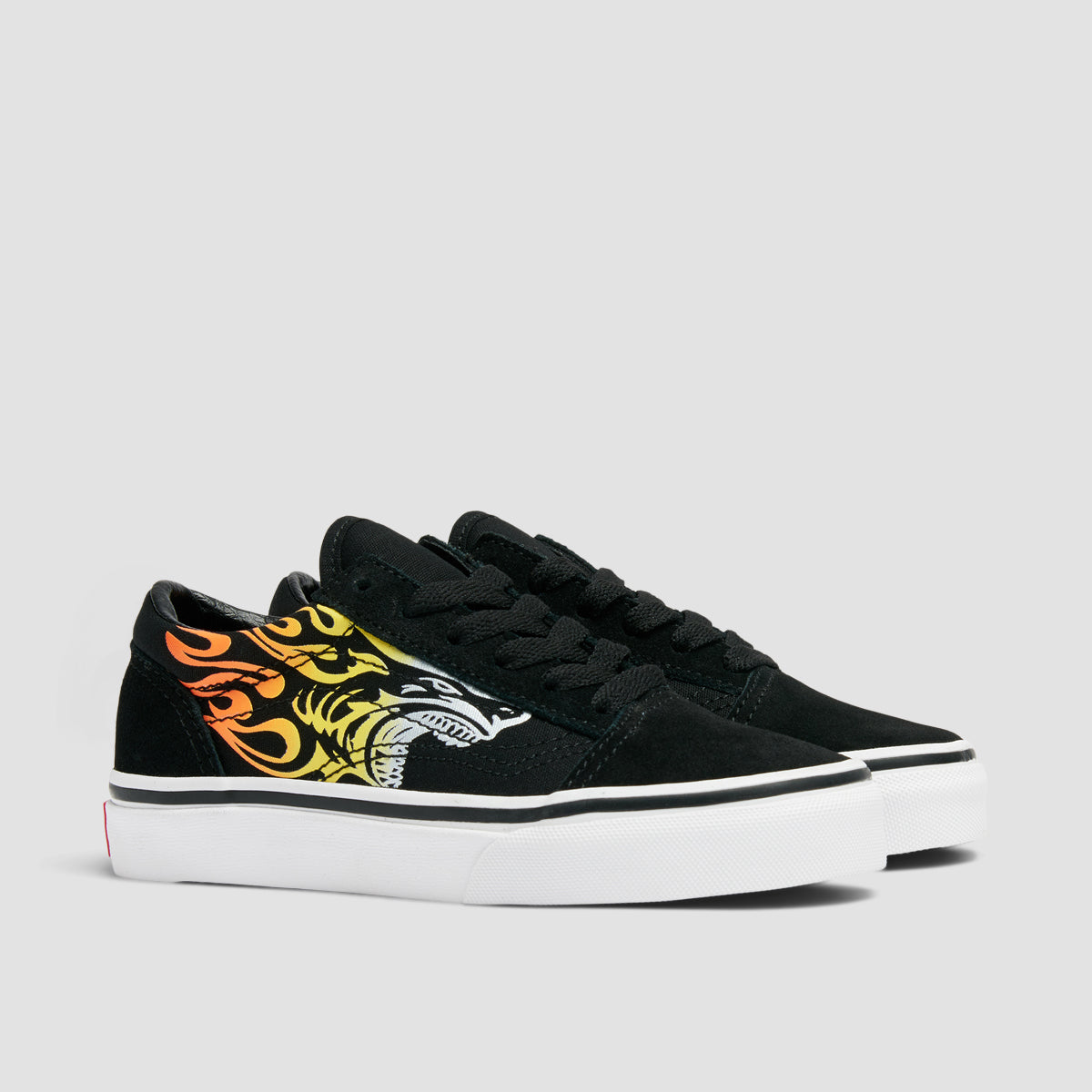 Vans Old Skool Shoes - Ferocious Flame Racing Red/Black - Kids