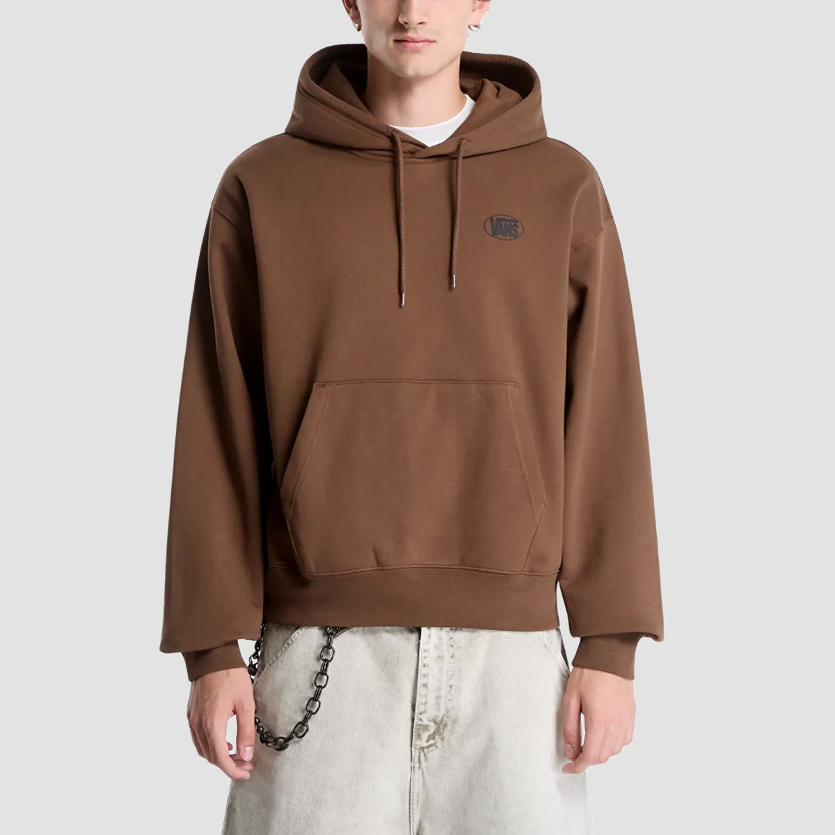 Vans Oval Logo Pullover Hoodie Vintage Cocoa