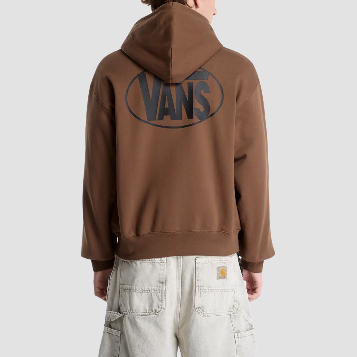 Vans Oval Logo Pullover Hoodie Vintage Cocoa
