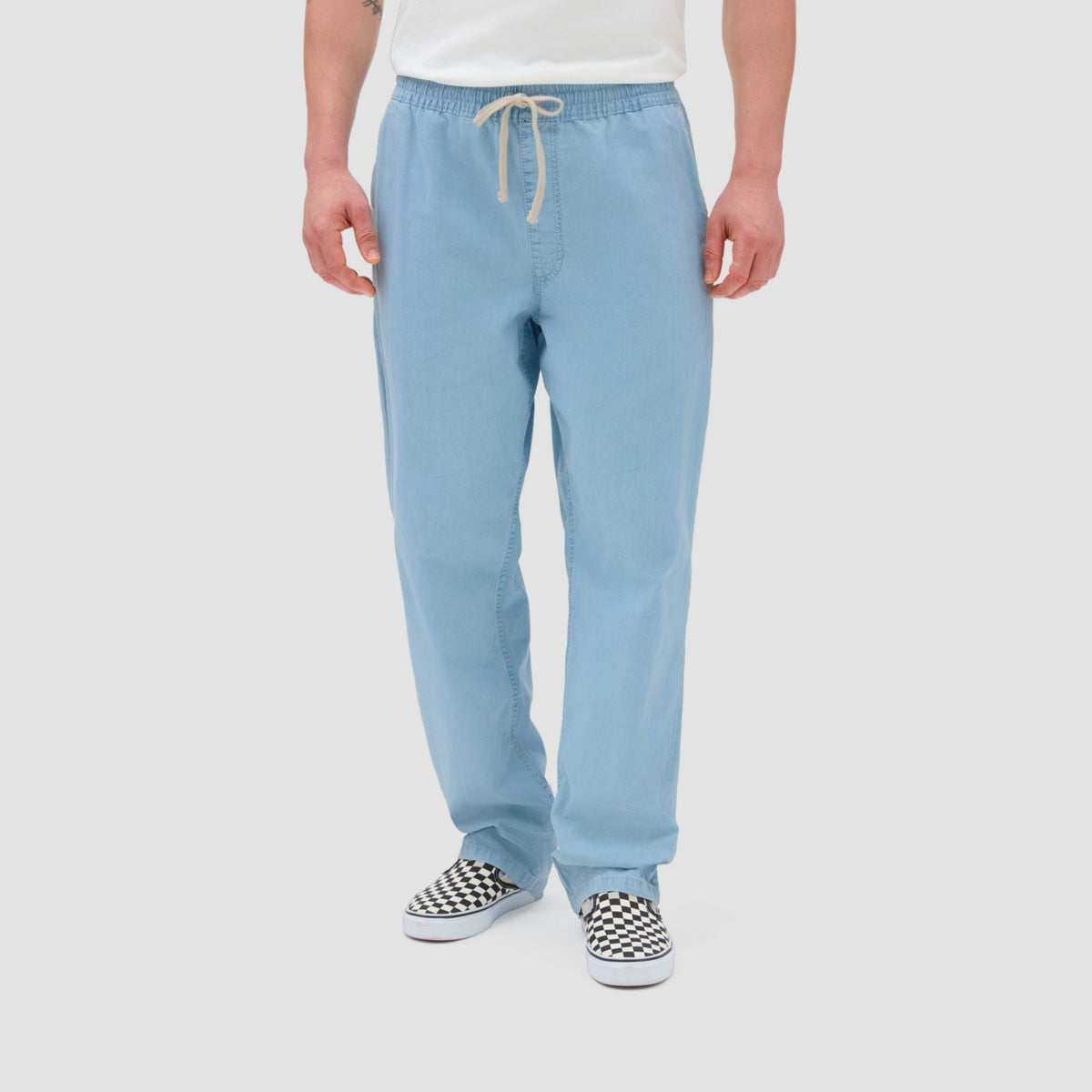 Vans Range Denim Loose Tapered Elastic Pants Light Stonewash