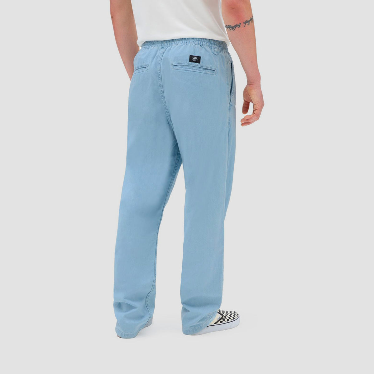 Vans Range Denim Loose Tapered Elastic Pants Light Stonewash