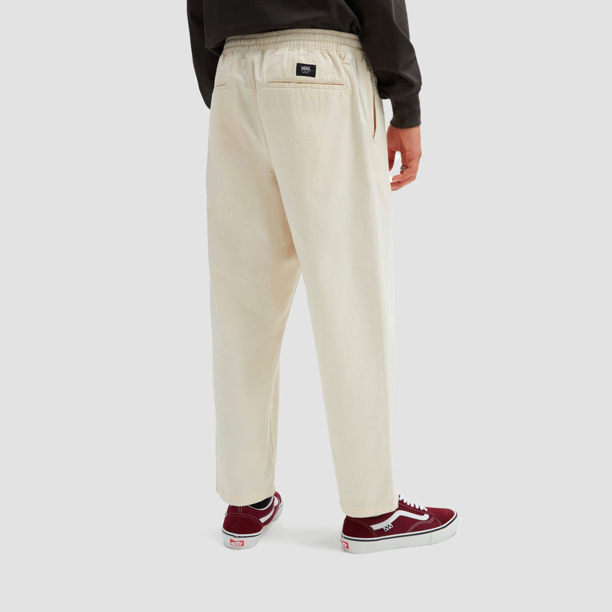 Vans Range Loose Cropped Elastic Waist Pants Oatmeal