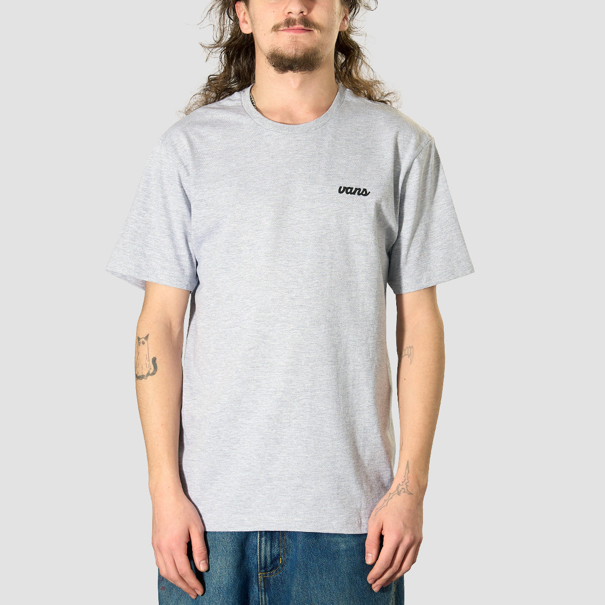 Vans Scripted T-Shirt Athletic Heather/Black