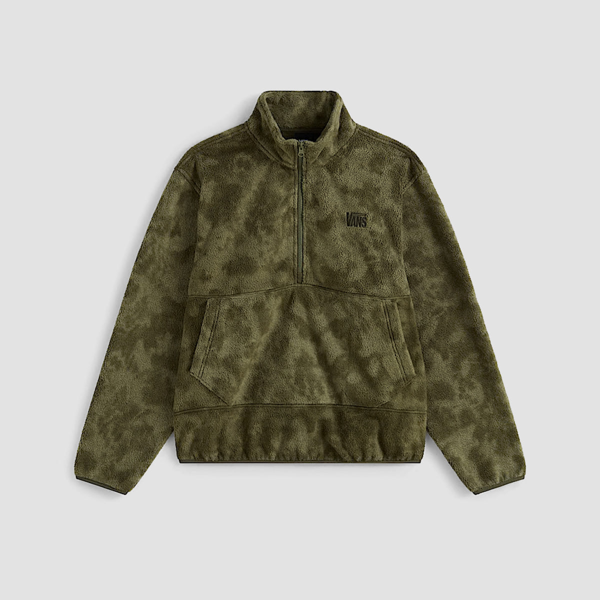 Vans Shepard Half-Zip Polar Fleece Sweatshirt Mossy Olive/Obsidian Fern