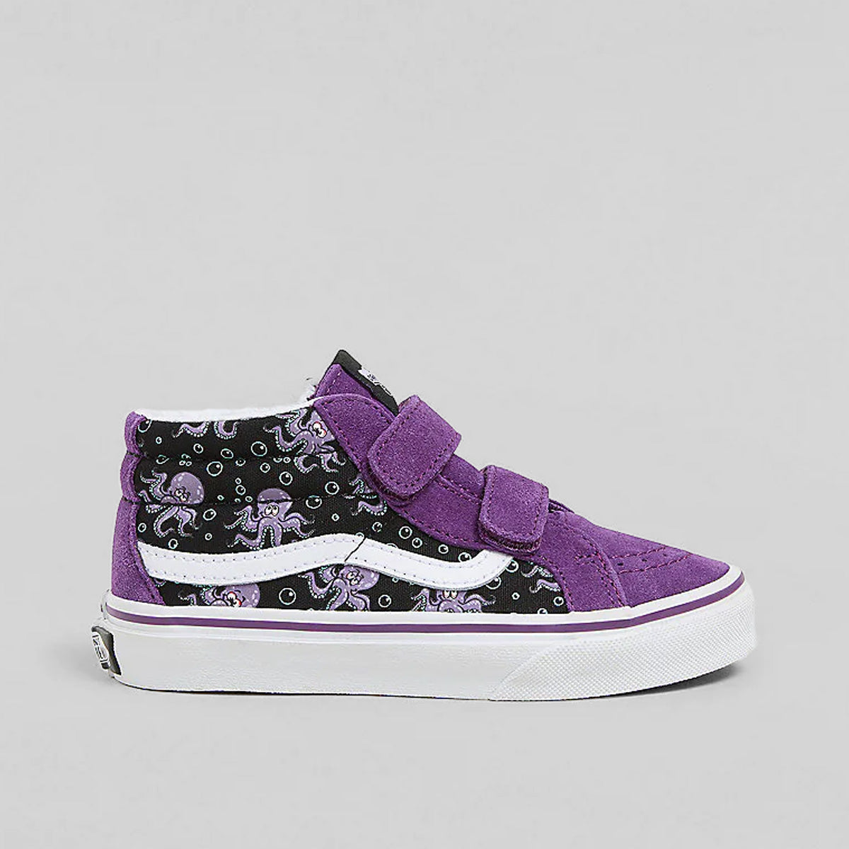 Vans SK8-Mid Reissue V Mid Top Shoes Glow Octopus Black/Purple Kids