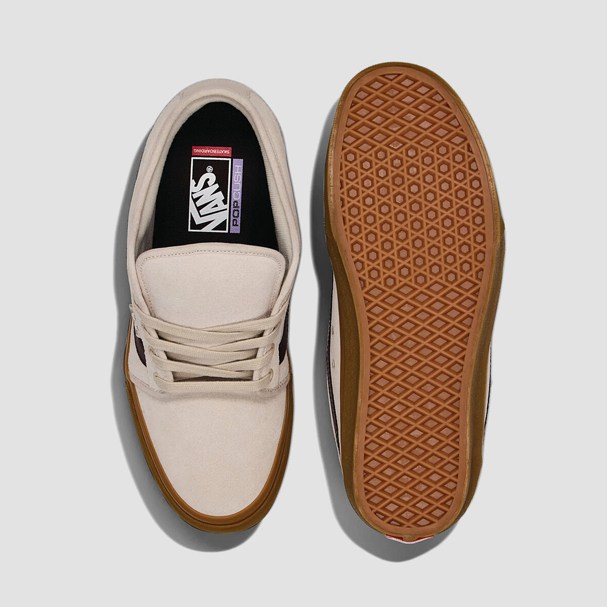 Vans Skate Chukka Low Sidestripe Shoes - Taupe Mist