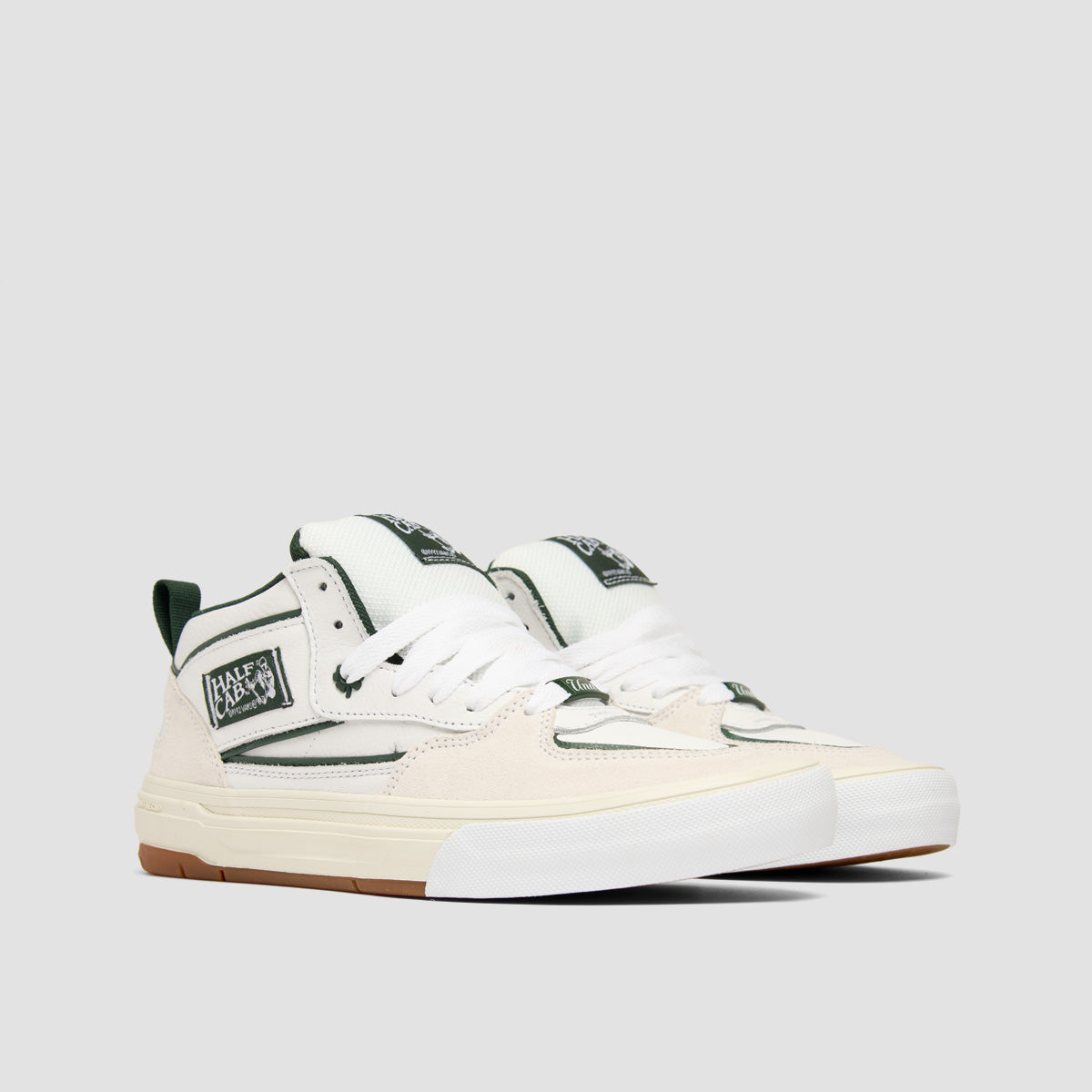 Vans Skate Half Cab Wafflecup Shoes - Una White/Gum