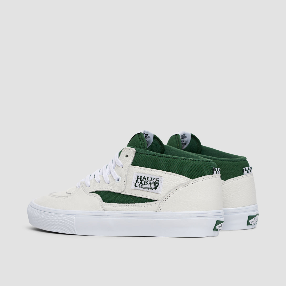 Vans Skate Half Cab Shoes - White/Green