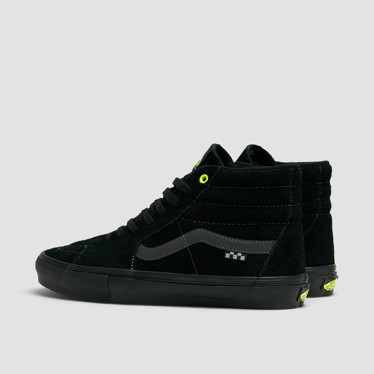 Vans Skate SK8-Hi High Top Shoes Black/Sunny Lime