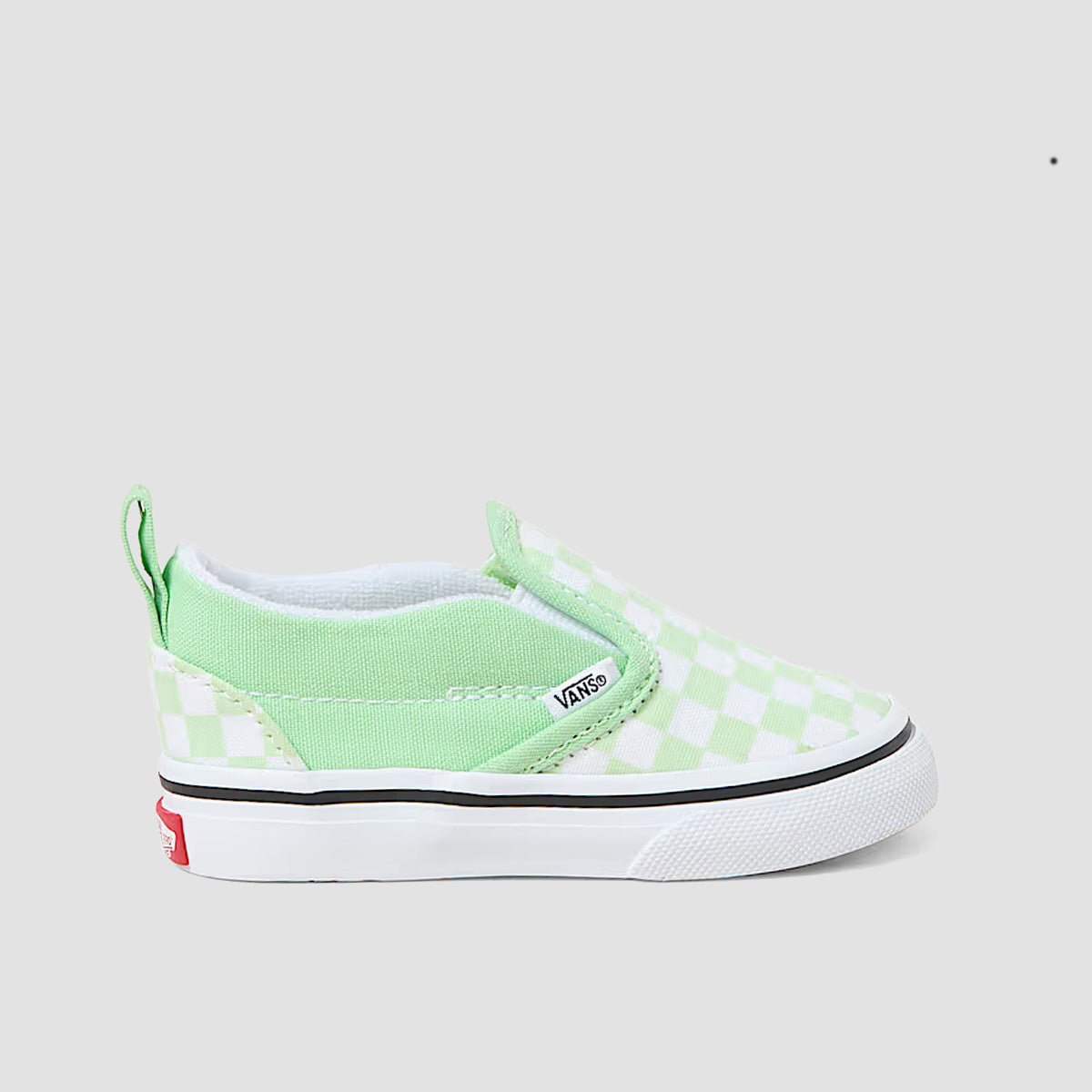 Vans Slip-On V Toddler Shoes Checkerboard Pistachio Green Kids
