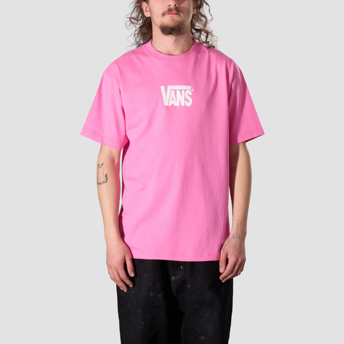 Vans Stretch Logo T-Shirt Pink Fizz