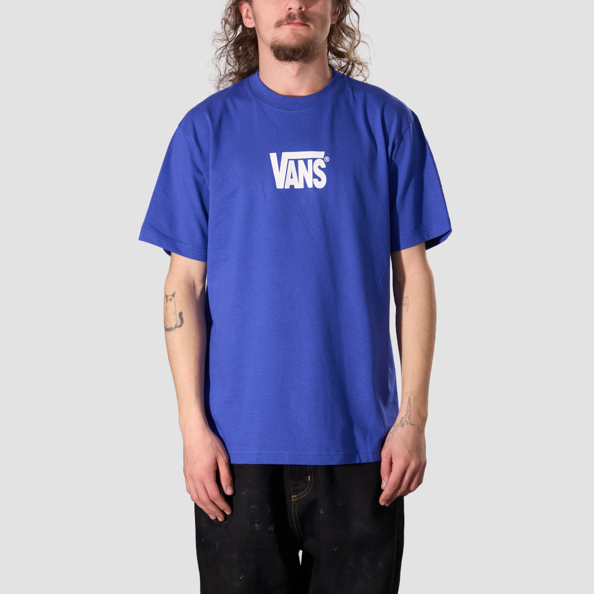 Vans Stretch Logo T-Shirt Royal Cobalt