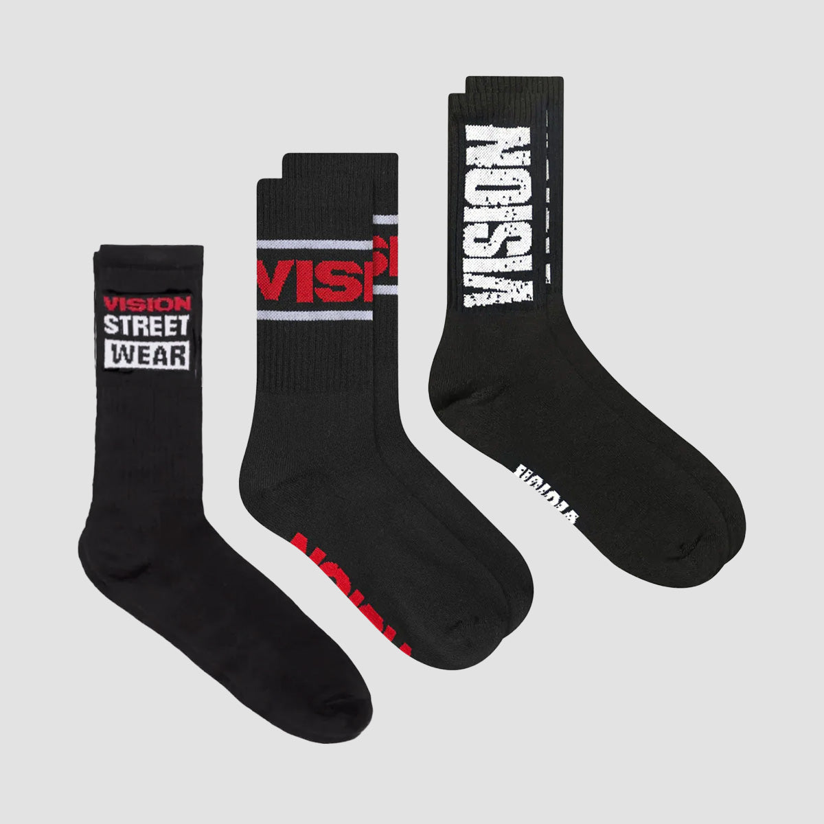 Vision Socks 3-Pack Black