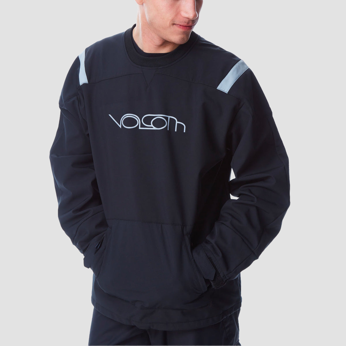 Volcom All I Got Pullover Crew Snow Jacket Black